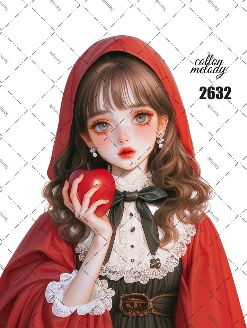 original sticker no.2632 人物ステッカー オリジナルステッカー オリジナル人物ステッカー 装飾ステッカー cotton melody - 貼紙 - 紙 