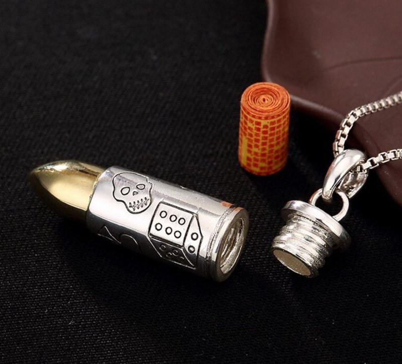 Real 925 Sterling Silver Openable Gaudencio Box Necklace without Chain Unisex - 長項鍊 - 純銀 銀色