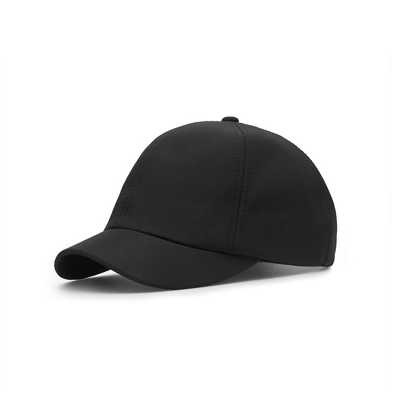 Recovery Waterproof Short Brim Hard Ball Cap (Black) - หมวก - เส้นใยสังเคราะห์ สีดำ