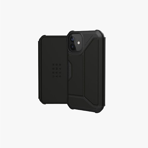 UAG UAG iPhone 12 mini 翻蓋式耐衝擊保護殼-極簡黑