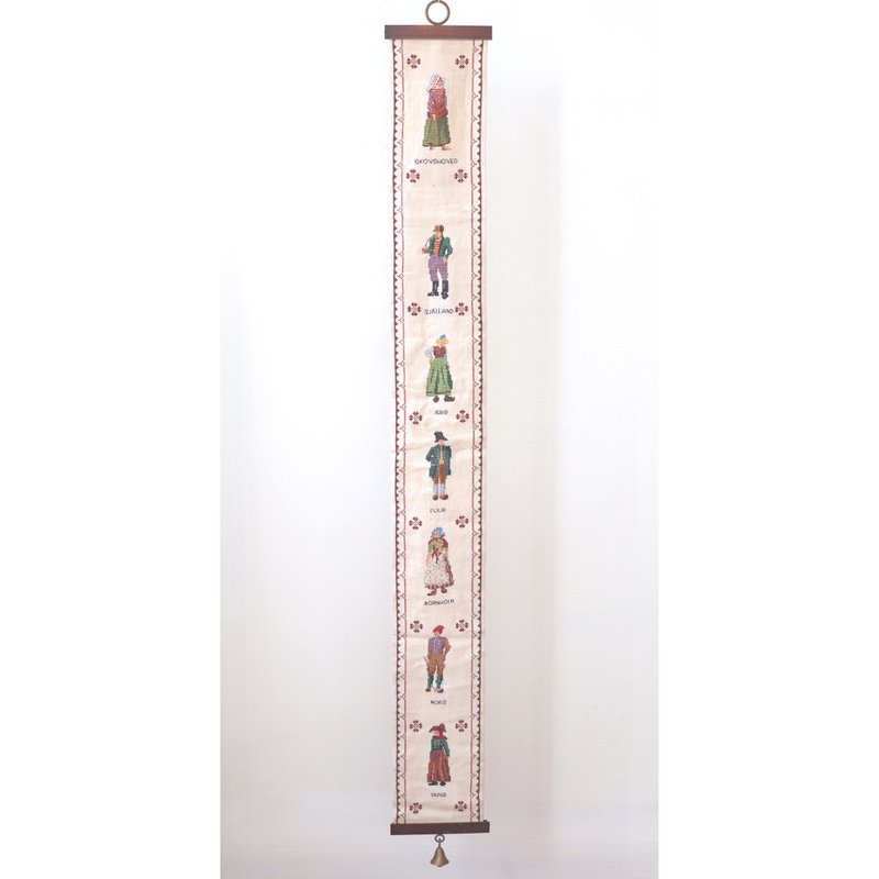 丹麥19世紀區域民服十字細繡長掛鈴 - 擺飾/家飾品 - 棉．麻 咖啡色