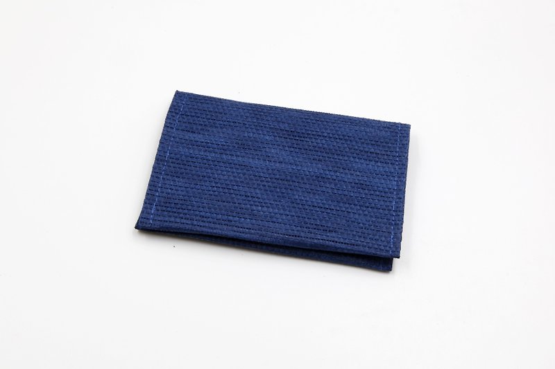 [Paper Cloth Home] Paper woven business card holder/card holder dark blue - Card Holders & Cases - Paper Blue
