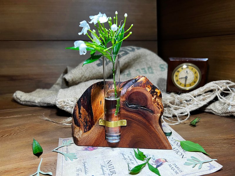 岩選- 桃花心木 植栽. 花器. 筆座 - 盆栽/植栽 - 木頭 咖啡色