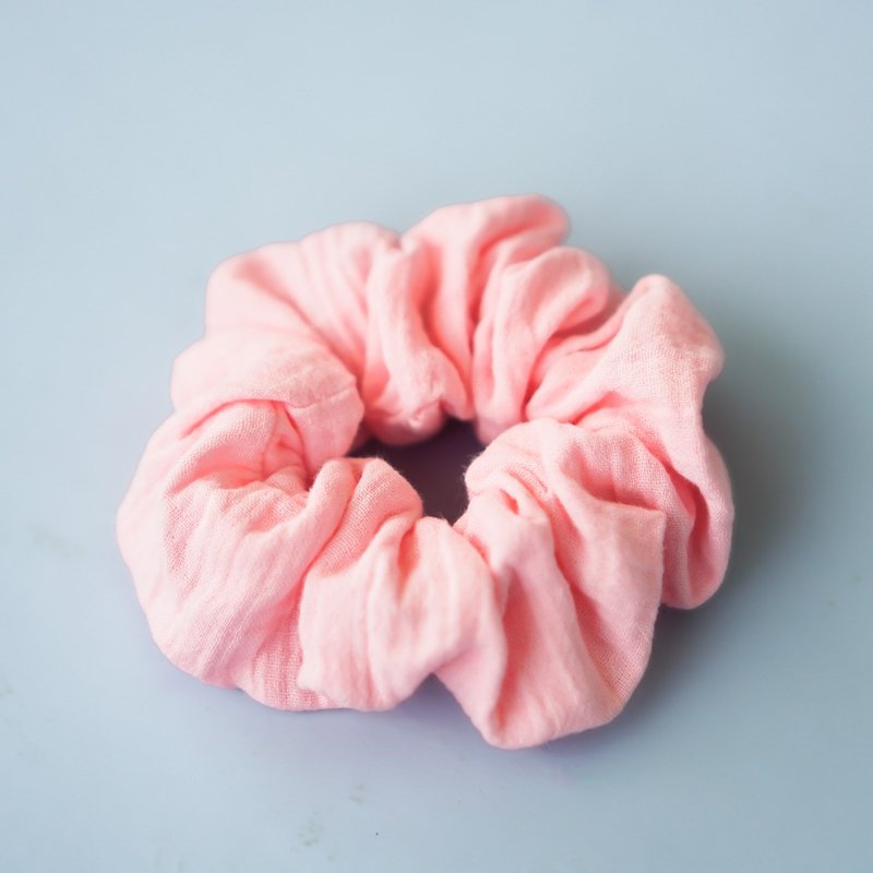最美禮物 大腸圈  粉色小苺 - 髮夾/髮圈 - 棉．麻 粉紅色