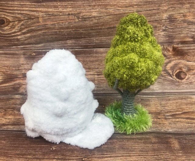 toy tree artificial snow knitted trees,small forest,Montessori,Waldorf,toy winter,knitted winter,small world,knitted snow on a tree