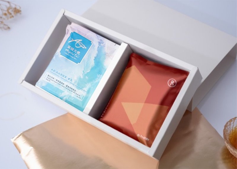 聖誕白金系列－祝福茶咖禮盒 聖誕節禮物 祝福茶包 耳掛咖啡組 - 茶葉/茶包/水果茶 - 其他材質 