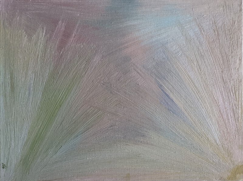 rays of the sun oil painting summer dawn original art summer morning wall art - 海報/掛畫/掛布 - 其他材質 多色