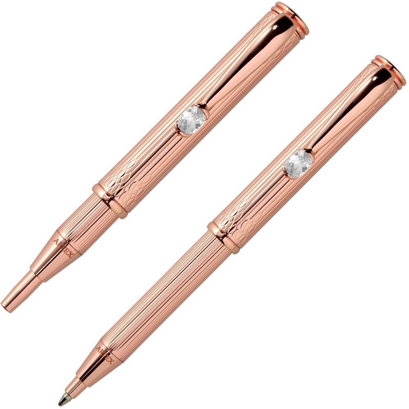 ARTEX favorite retractable ball pen Victor/ Rose Gold - ปากกา - ทองแดงทองเหลือง สีทอง