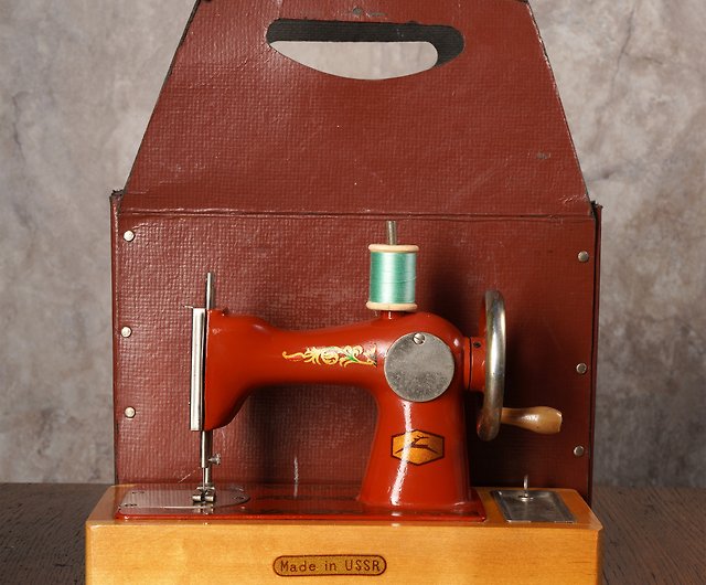 Vintage USSR Small Sewing Machine Soviet Vintage Textiles Fashion Vintage  Interiors 