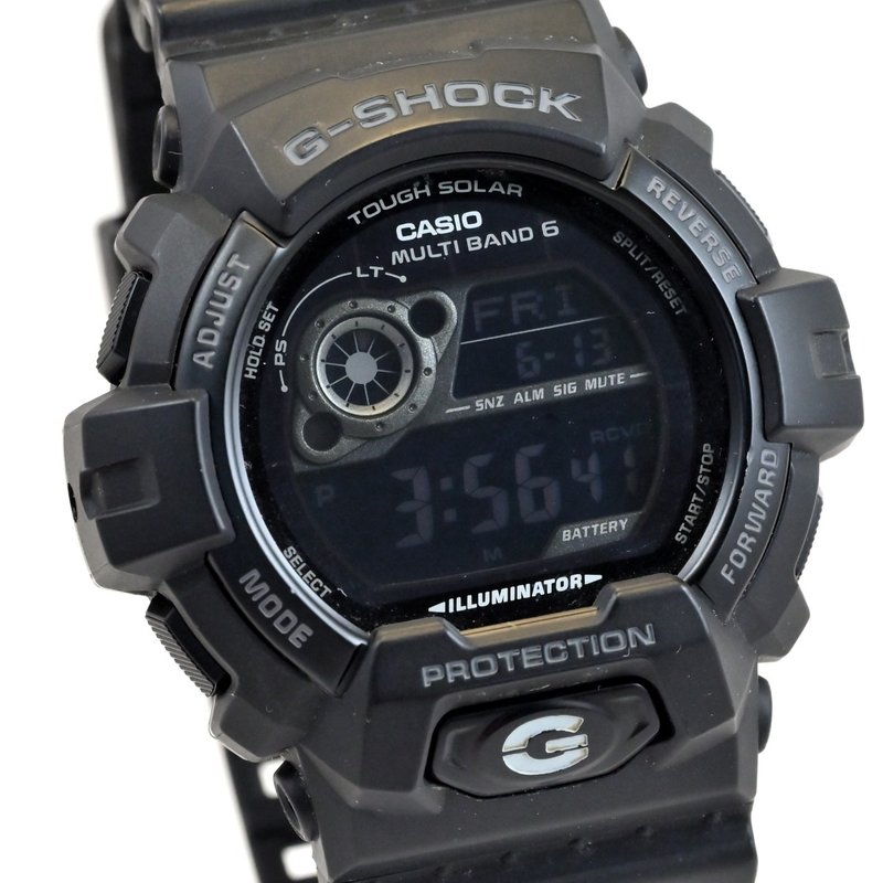 CASIO G-SHOCK GW-8900A-1JF 男性用腕時計 タフソーラー マルチバンド6 ブラック モジュール番号3268 ソーラー電波時計 手錶 - 男錶/中性錶 - 乳膠 黑色