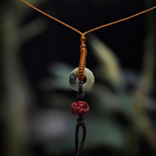瓔珞翡翠 【願平安】飄綠花翡翠平安扣項鍊 | 天然緬甸玉翡翠A貨 | 送禮