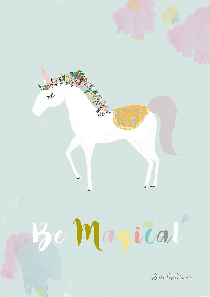 Original illustration-Unicorn - Items for Display - Paper Multicolor