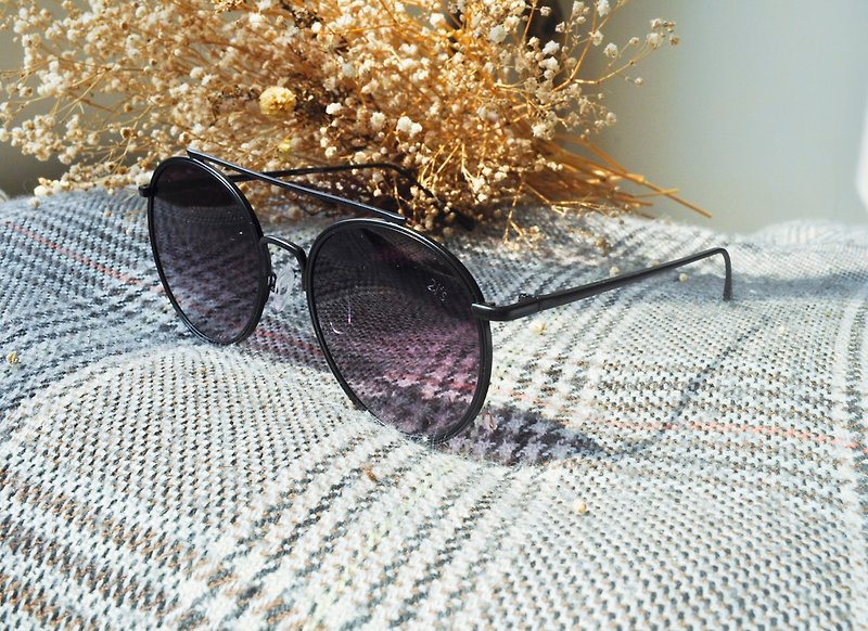 Sunglasses│Vintage Round Black Frame│UV400 Protection│2is StasD - Glasses & Frames - Other Metals Black