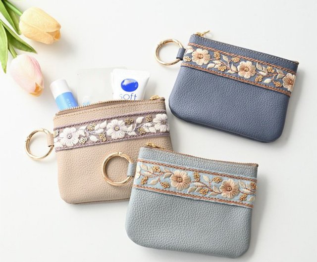 特集掲載〕小銭入れ✽刺繍 がま口✽トロピカルドリンクと夏の