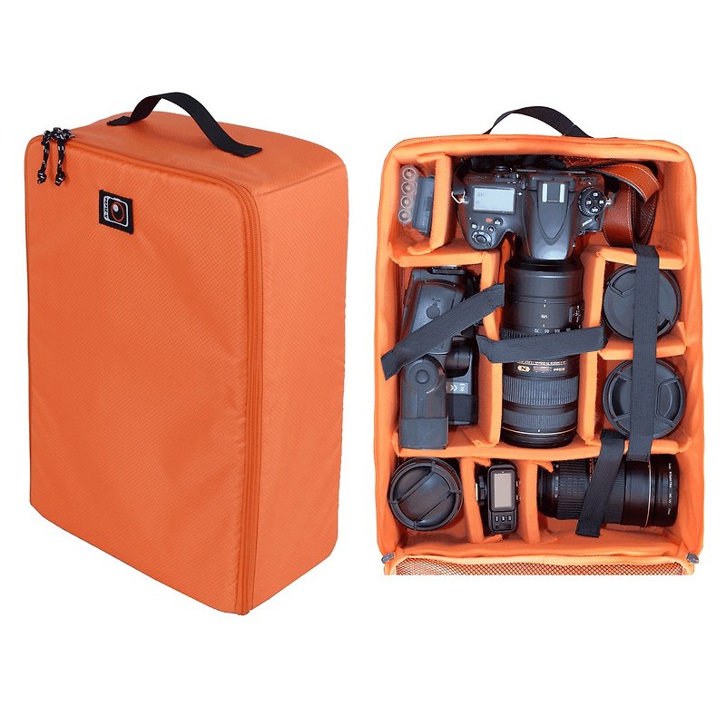large Camera DSLR Light Insert Case Weight For Luggage IN200 - Camera Bags & Camera Cases - Waterproof Material Orange