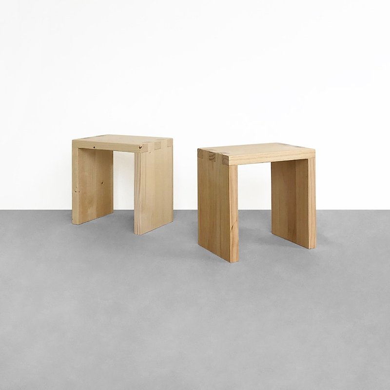 Log tenon joint low stool chair stool CUA-003 - เฟอร์นิเจอร์อื่น ๆ - ไม้ สีนำ้ตาล