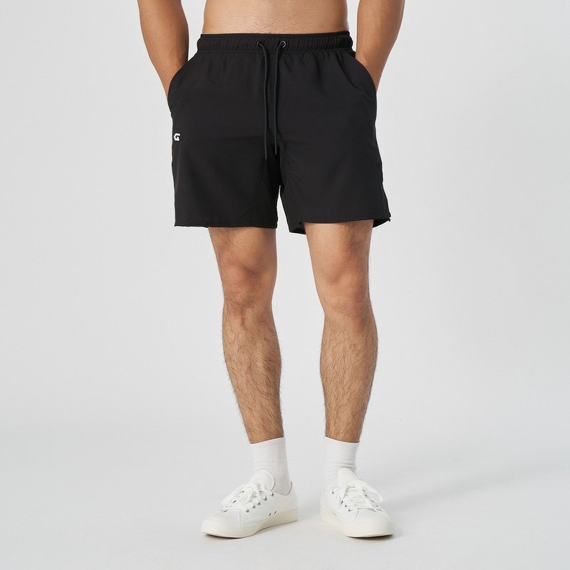 【GLADE.】Wild Training Shorts (Black) - Men's Sportswear Bottoms - Polyester Black