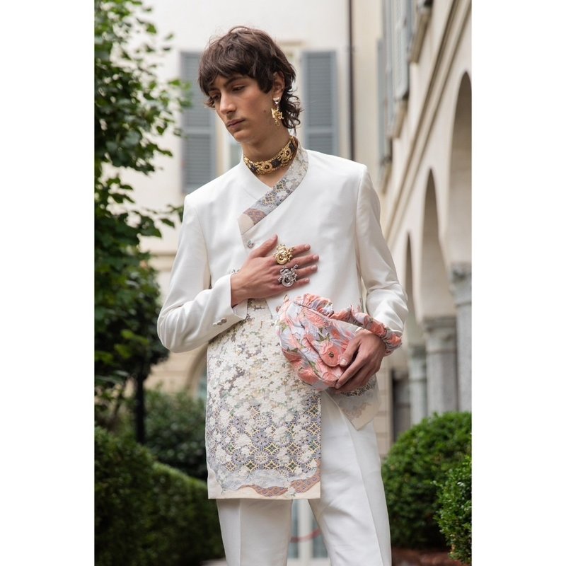 Papapetch.h - Mini Blooming bag Limited Hide & Seek Milan fashion week 2024 - 手提包/手提袋 - 繡線 