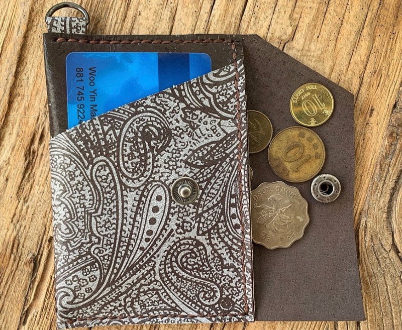 客製化禮物 特色皮革款式 雙卡位 卡片包 卡片套 零錢包 - 名片夾/名片盒 - 真皮 多色