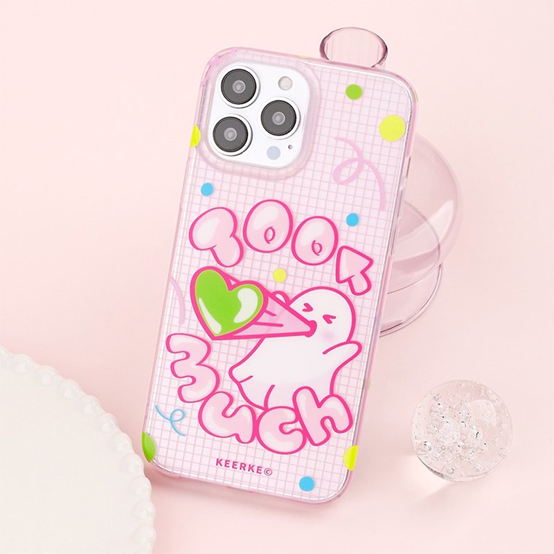 Spray Heart Little Ghost Pink iPhone Case - เคส/ซองมือถือ - วัสดุอื่นๆ 