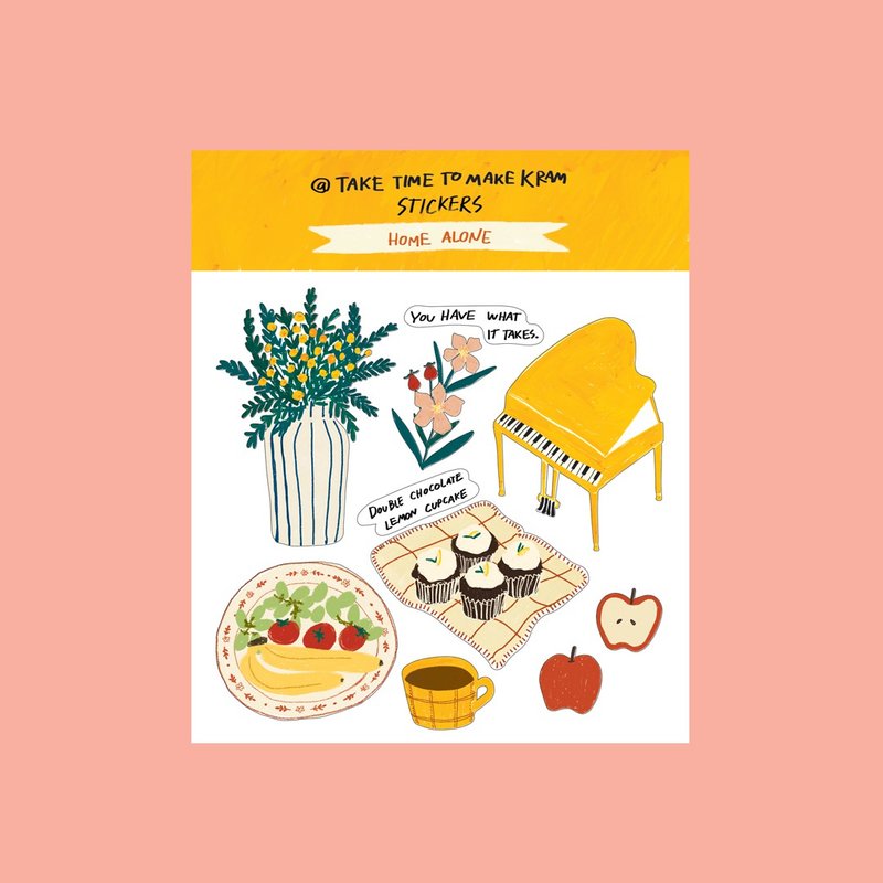 Home alone sticker premium - 貼紙 - 塑膠 多色