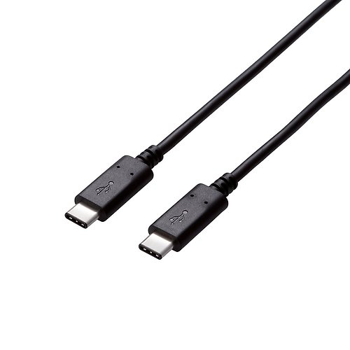 ELECOM ELECOM USB 2.0 Type-C雙頭認證規格傳輸充電線1.5m 黑
