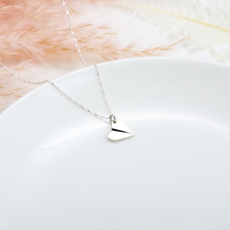 【Angel & Me】Paper Airplane s925 sterling silver necklace Christmas gift - สร้อยคอ - เงินแท้ สีเงิน