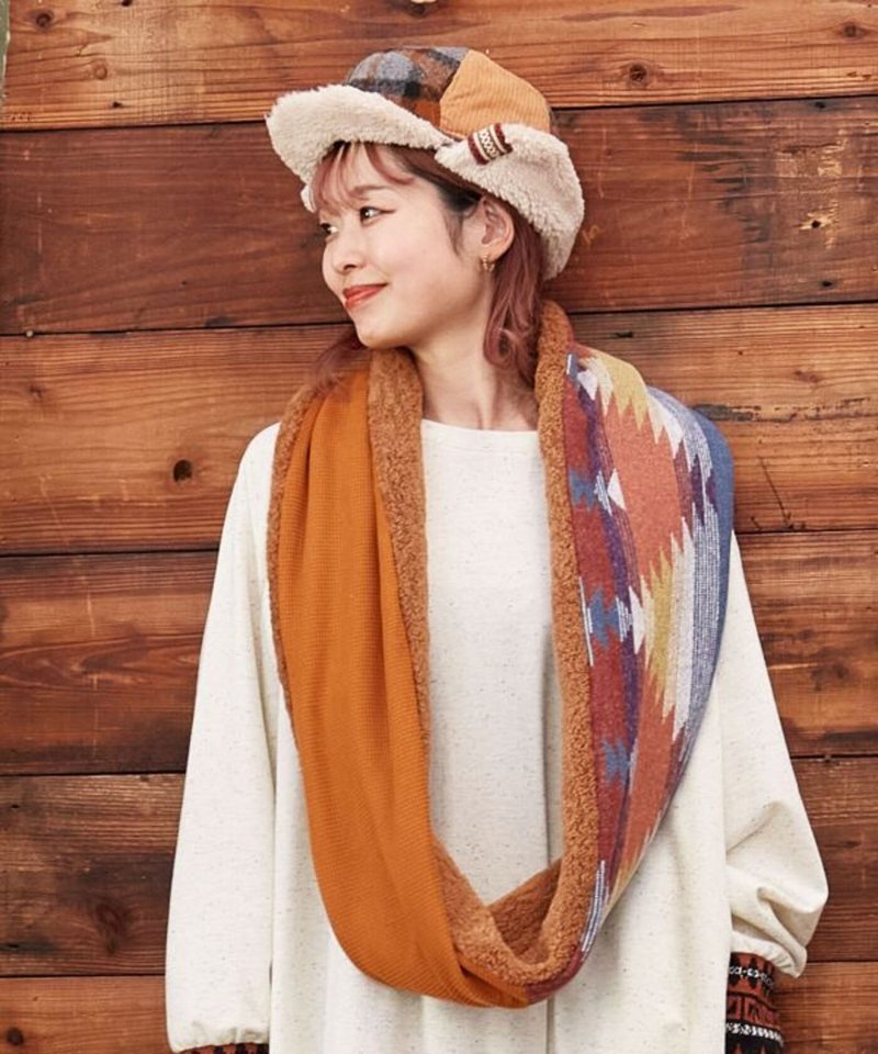 [Popular pre-order] Lively winter brushed folk style scarf and neck scarf (3 colors) COHP3305 - Knit Scarves & Wraps - Other Materials Multicolor