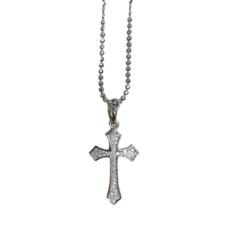 CROSS NECKLACE 013 - Necklaces - Silver Silver