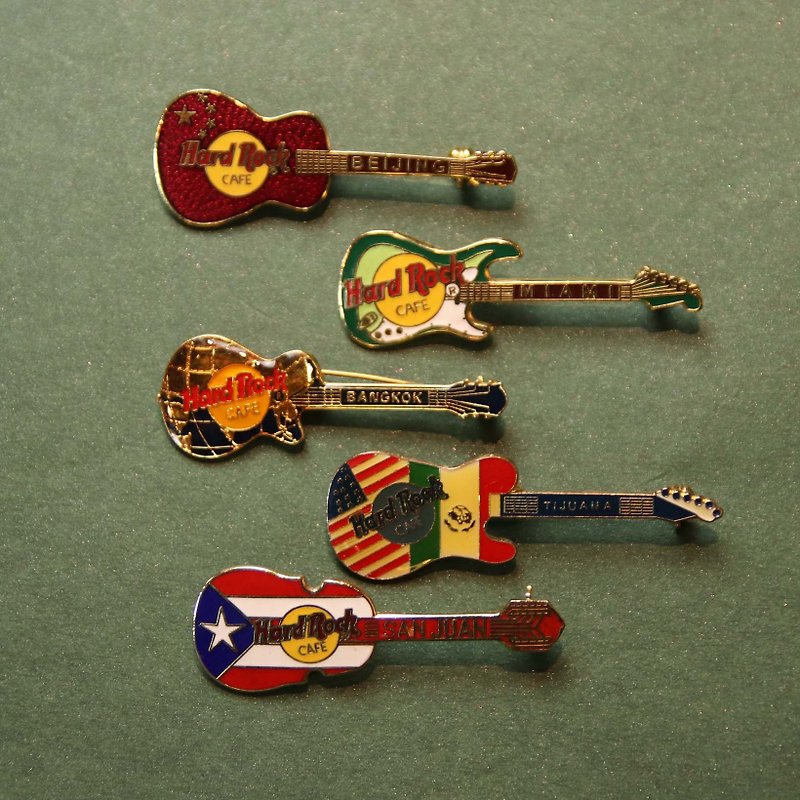 Tsubasa.Y Ancient House Hard Rock Guitar Pin (five models), badge pin brooch accessories - เข็มกลัด - โลหะ 