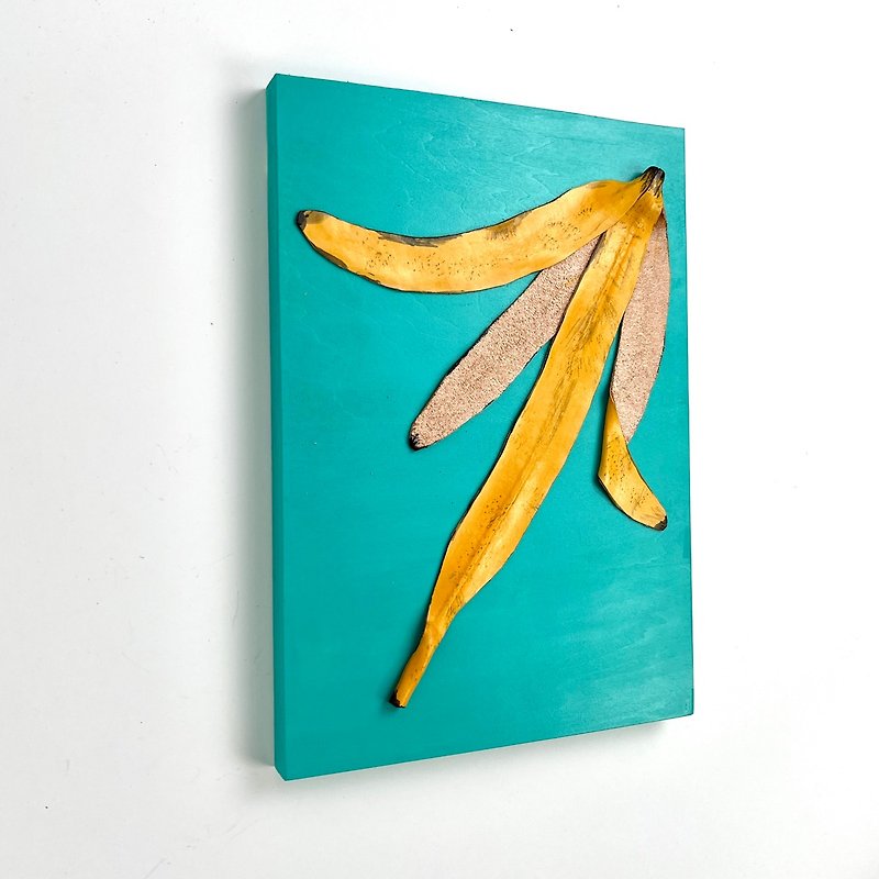 皮革拼貼藝術 / 香蕉皮 - 掛牆畫/海報 - 木頭 多色