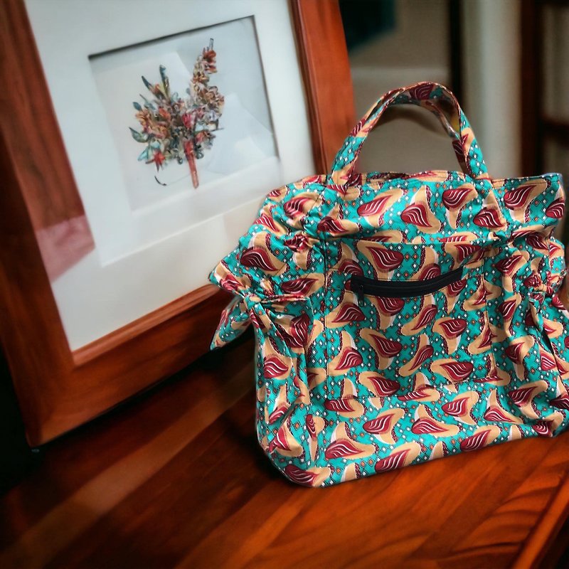 Shoulder Bag, Handbags, Handmade Bags, African tote bag, adjustable strap, red - Handbags & Totes - Cotton & Hemp Red
