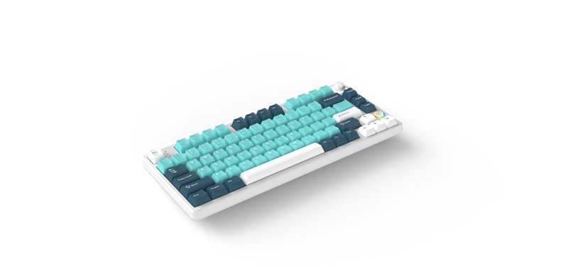 HS 75T Yuyang Blue Wireless Bluetooth Mechanical Keyboard Mac | Windows | Android - อุปกรณ์เสริมคอมพิวเตอร์ - วัสดุอื่นๆ สีน้ำเงิน