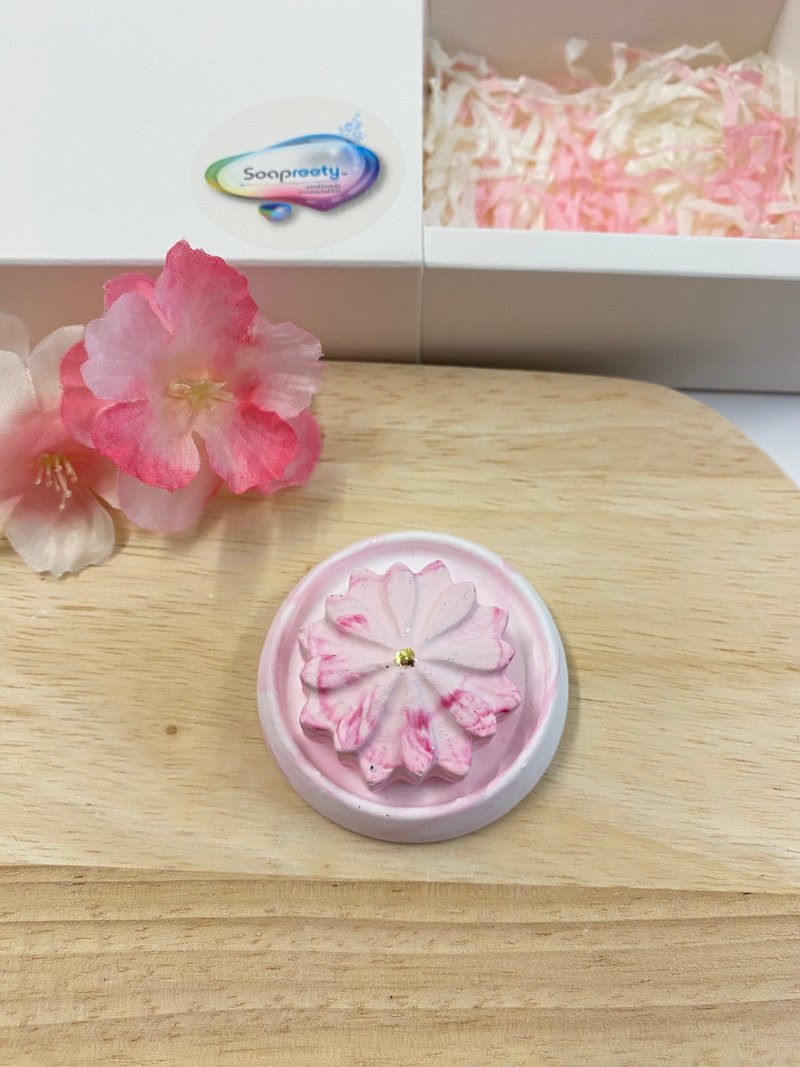 迷你天竺牡丹擴香石 Mini Dahlia aroma stone - 香氛/精油/擴香 - 其他材質 粉紅色
