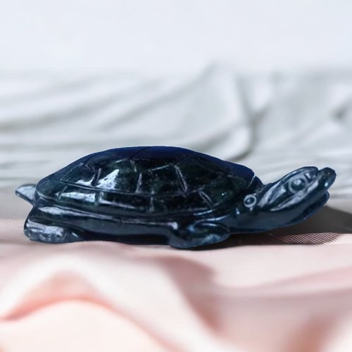 瓔珞珠寶盒 E.L.Jewelry Box 【吉祥‧長壽】老花青翡翠烏龜擺飾 | 天然緬甸玉翡翠A貨 | 送禮