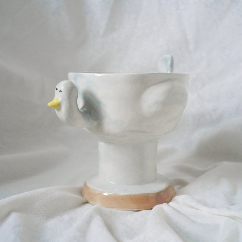 Blue duck goblet / the earthenware we hold - แก้ว - เครื่องลายคราม 
