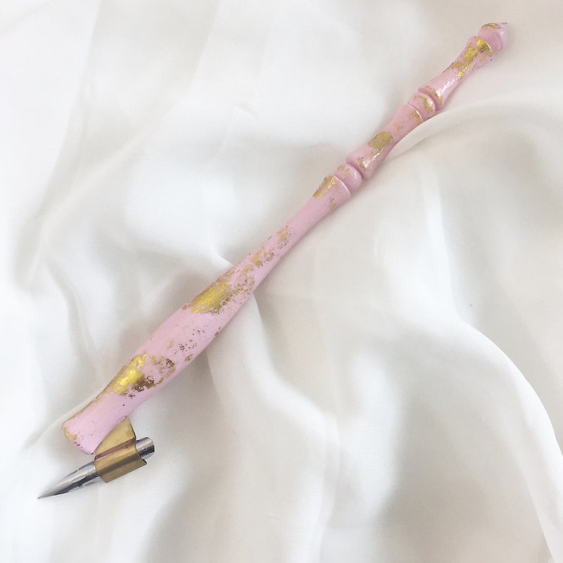英語書道インクつけペンクラシックピンク色 - その他のペン - 木製 ピンク
