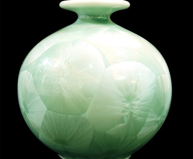 喜瑞瓷-結晶釉小花瓶 綠