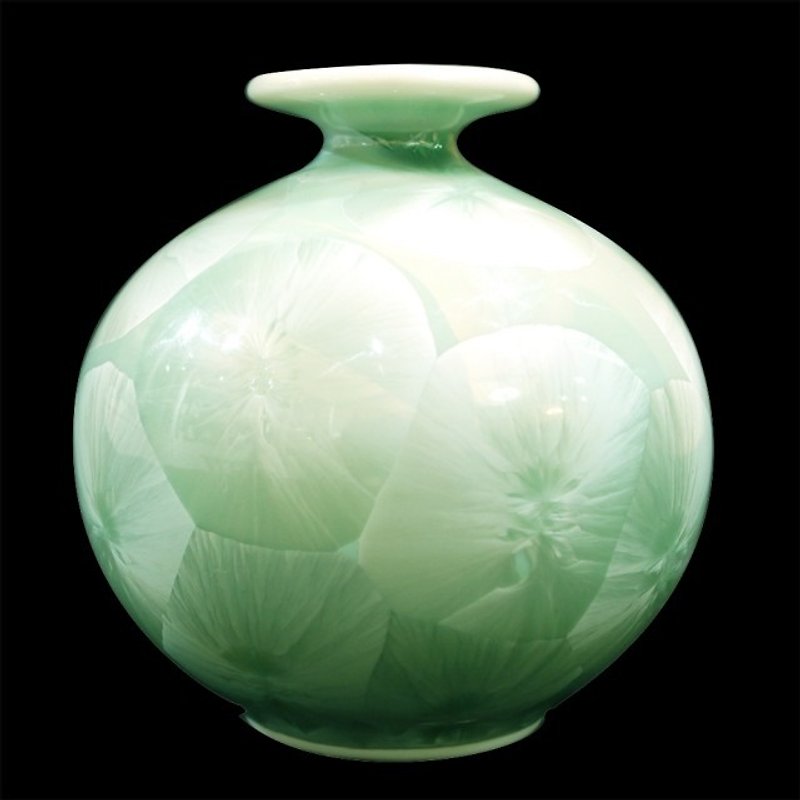 Xirui磁器-クリスタルグレーズ小花瓶グリーン - その他 - 磁器 グリーン