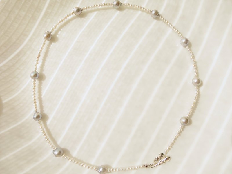 皇冠 Couronne - 項鍊 - 珍珠 灰色