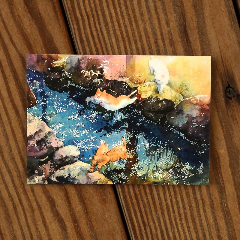 絵画クレイジーシーンシリーズポストカード -  Yuehuaxi - カード・はがき - 紙 多色