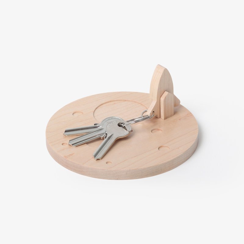 Special offer - pana objects Apollo rocket-key ring plate defective product - Storage - Wood Brown