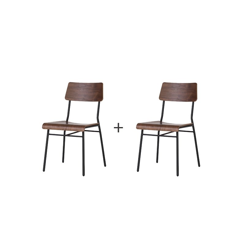 Two-piece dining chair (dark) - Chairs & Sofas - Other Materials Brown