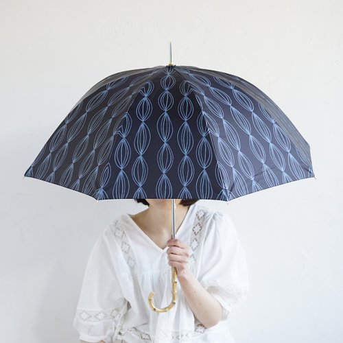 ALCEDO socks umbrella linen clothes 竹把 UV防護手開式長傘 onion 紫外線99.9%防護 晴雨兩用 日傘