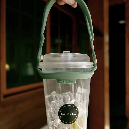 HhL Design H h L【拎杯2.0】矽膠防水飲料提袋 | 酪梨綠