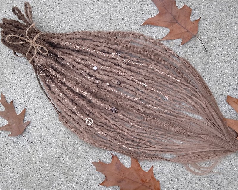 Ombre light brown synthetic de se dreads Extensions Hair - Hair Accessories - Other Man-Made Fibers Khaki