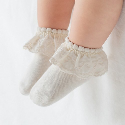 日安朵朵 Happy Prince Bella蕾絲花邊女嬰兒童踝襪