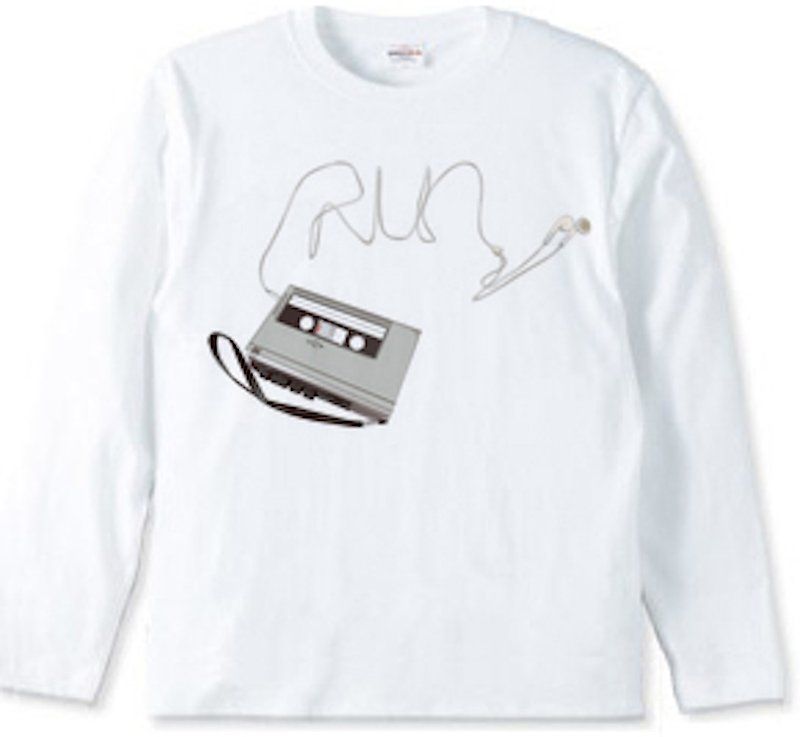 Run music - เสื้อยืดผู้หญิง - วัสดุอื่นๆ ขาว