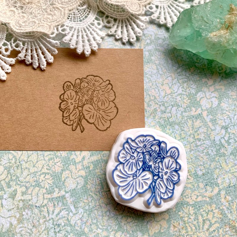 Hydrangea eraser stamp - Stamps & Stamp Pads - Plastic 