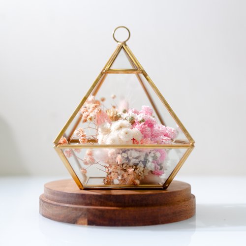Pyramid of Love (Pink Dry Flower)
